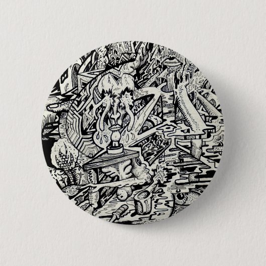 Badge Rond 5 Cm L'adepte, ou, une transfiguration fantasque (Devant)