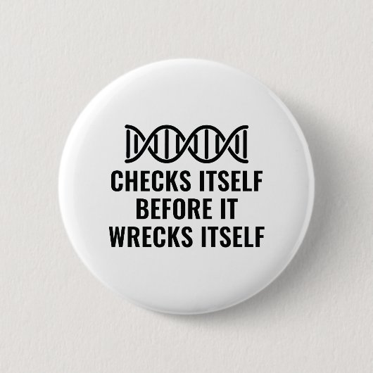 Badge Rond 5 Cm L'ADN se vérifie (Devant)