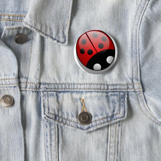 Badge Rond 5 Cm Ladybug (En situation)