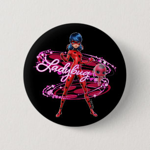 Badge Rond 5 Cm Ladybug et Tikki Graphic