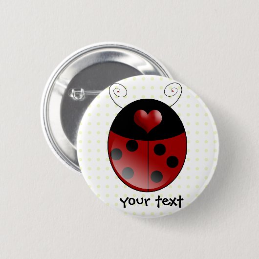 Badge Rond 5 Cm Ladybug Gifts (Devant & derrière)