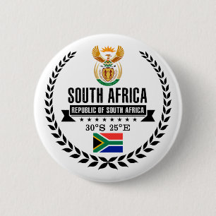 Badge Rond 5 Cm L'Afrique du Sud