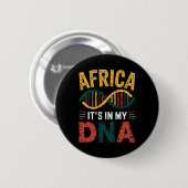Badge Rond 5 Cm L'Afrique Est Dans Mon Adn Patrimoine Africain Fiè (Devant & derrière)