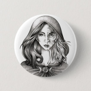 Badge Rond 5 Cm Laid est le bouton osseux