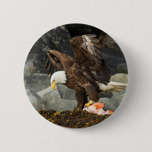 Badge Rond 5 Cm L'aigle chauve ultime