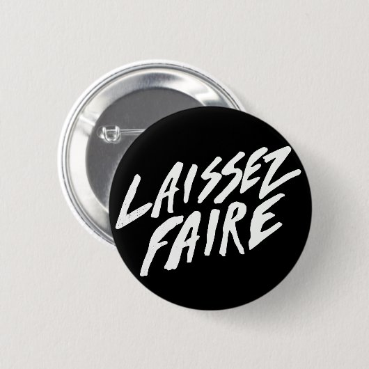 BADGE ROND 5 CM LAISSEZ FAIRE (Devant & derrière)