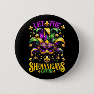 Badge Rond 5 Cm Laissez Les Shenanigans Commencer Mardi Gras Enfan