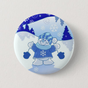 BADGE ROND 5 CM LAISSEZ LUI NEIGER NOËL
