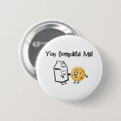 Badge Rond 5 Cm Lait et biscuits (Devant & derrière)