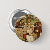 Badge Rond 5 Cm Lait frais directement de la ferme (Devant & derrière)