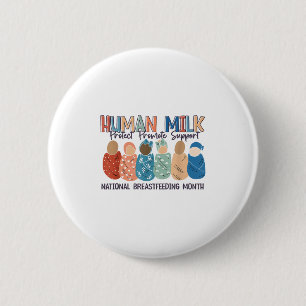 Badge Rond 5 Cm Lait Maternel Mamans Lait S Mois National de l All