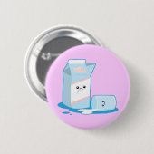 Badge Rond 5 Cm Lait renversé (Devant & derrière)
