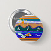 Badge Rond 5 Cm Lake Swim (Devant & derrière)