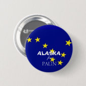 Badge Rond 5 Cm L'Alaska pour Palin (Devant & derrière)