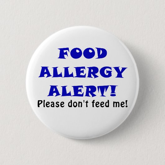 Badge Rond 5 Cm L'alerte d'allergie alimentaire svp ne (Devant)