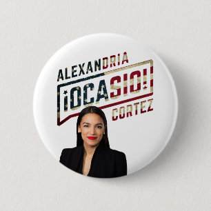 Badge Rond 5 Cm L'Alexandrie Ocasio-Cortez