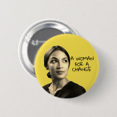 Badge Rond 5 Cm L'Alexandrie Ocasio Cortez (Devant & derrière)
