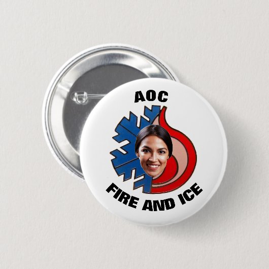 Badge Rond 5 Cm L'Alexandrie Ocasio-Cortez (Devant & derrière)