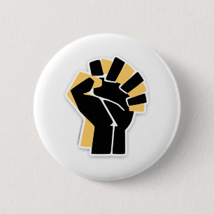 Badge Rond 5 Cm L'allié de la communauté noire se tient