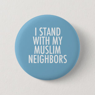 Badge Rond 5 Cm L'allié musulman contre l'interdiction de l'immigr
