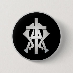 Badge Rond 5 Cm L'alpha et l'Omega