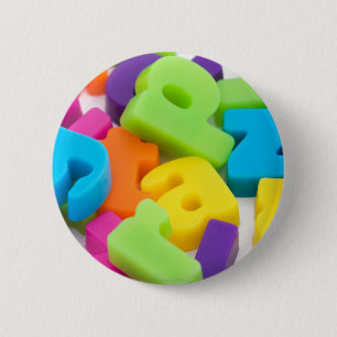 Badge Rond 5 Cm l'alphabet marque avec des lettres des insignes