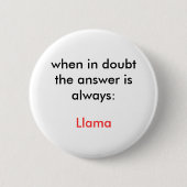 Badge Rond 5 Cm Lama ! (Devant)