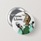 Badge Rond 5 Cm Lama de drame (Devant & derrière)