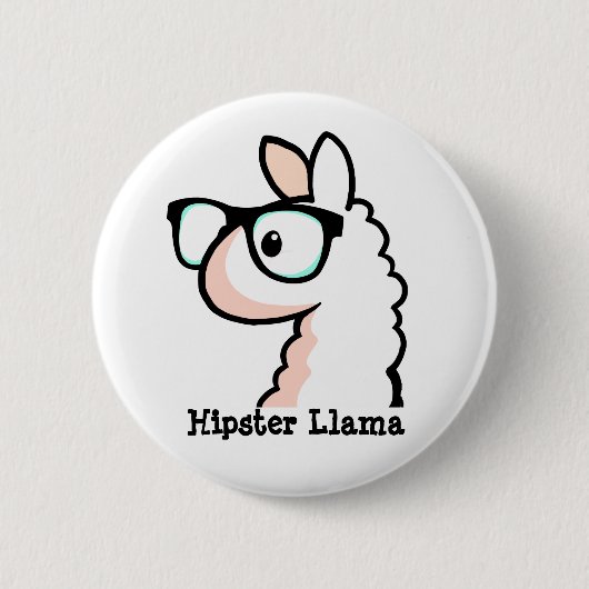 Badge Rond 5 Cm Lama de hippie (Devant)