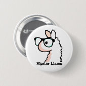 Badge Rond 5 Cm Lama de hippie (Devant & derrière)