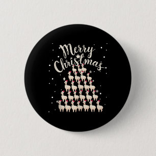 Badge Rond 5 Cm Lama Xmas Tree Llamas Christmas Tree Débardeur1