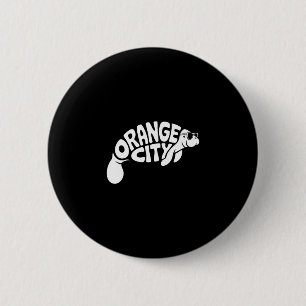 Badge Rond 5 Cm Lamanate d'Orange City Orlando Floride Vacances Mi