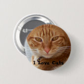 Badge Rond 5 Cm L'Amant du chat_ (Devant & derrière)