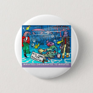 Badge Rond 5 Cm Lamantins Tee-shirts drôles mugs cartes etc. pour