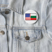 Badge Rond 5 Cm L'Amérique Bulgarie (En situation)
