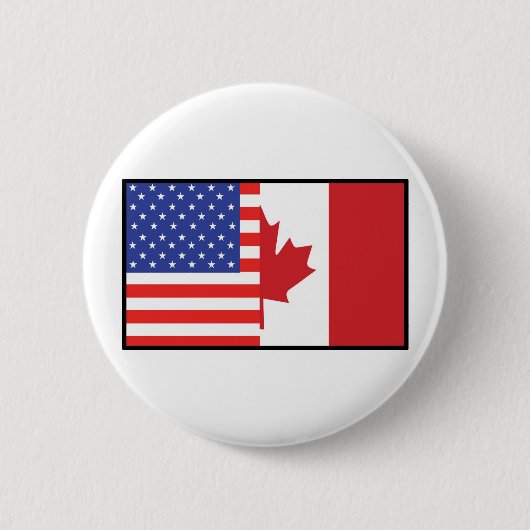 Badge Rond 5 Cm L'Amérique Canada (Devant)
