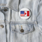 Badge Rond 5 Cm L'Amérique Canada (En situation)