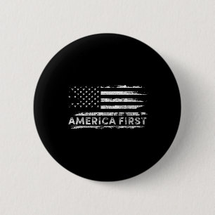 Badge Rond 5 Cm L'Amérique D'Abord, Don Of A New Day, Donald Trump