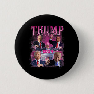 Badge Rond 5 Cm L'Amérique nous rappelle le drapeau américain Trum