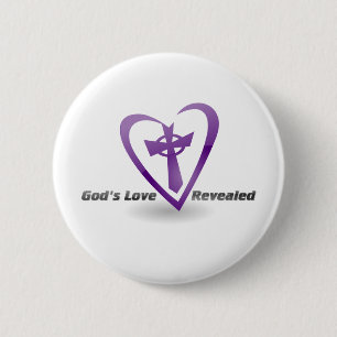 Badge Rond 5 Cm L'amour de Dieu a indiqué le bouton