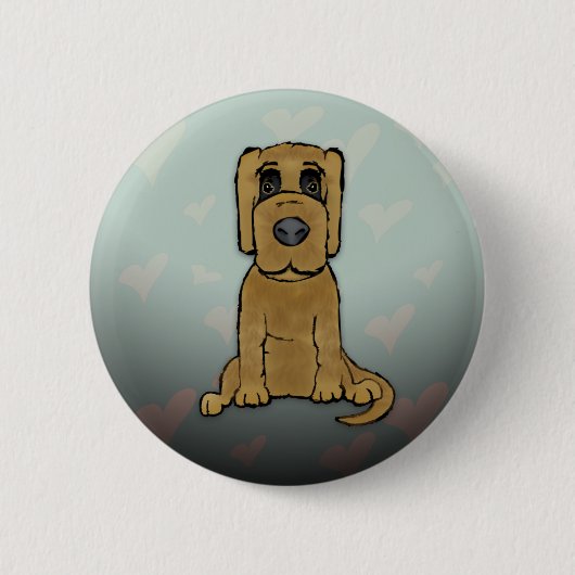 Badge Rond 5 Cm L'amour des chiots (Devant)