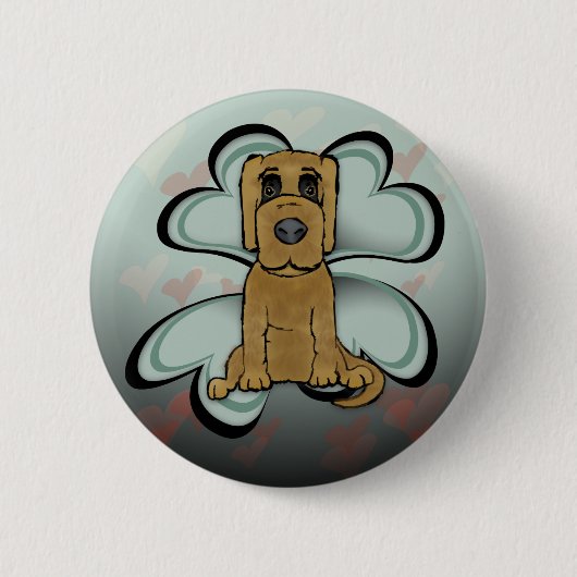 Badge Rond 5 Cm L'amour des chiots (Devant)