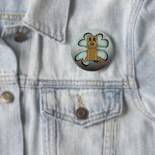 Badge Rond 5 Cm L'amour des chiots (En situation)