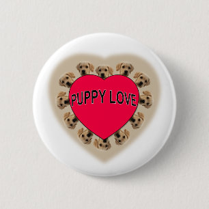 Badge Rond 5 Cm L'amour des chiots