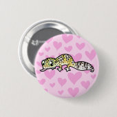 Badge Rond 5 Cm L'amour des geckos léopard (Devant & derrière)