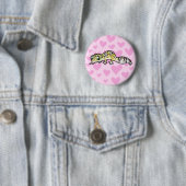 Badge Rond 5 Cm L'amour des geckos léopard (En situation)