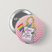 Badge Rond 5 Cm L'amour est amour (Devant & derrière)