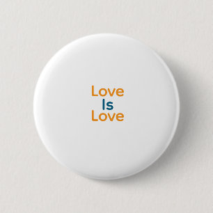 Badge Rond 5 Cm L'amour est amour orange bleu coloré fierté LGBTQ 