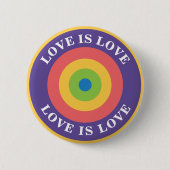 Badge Rond 5 Cm L'amour est la cible Love Pride (Devant)