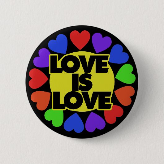 Badge Rond 5 Cm L'amour est l'amour (Devant)